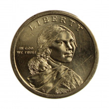 Moeda KM#814 1 Dollar Native Maria Kawena Pukui 2025 P FC USA América Cobre Revestido de Latão Manganês Ø26,49mm 8,1gr.