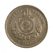 Moeda V-013 100 Réis 1883 MBC+  Cupro Níquel Ø27mm 10gr.*