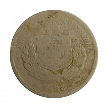 Moeda V-034 200 Réis 1888 BC  Cupro Níquel Ø32mm 15gr.