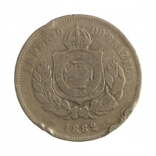 Moeda V-023 200 Réis 1882 BC  Cupro Níquel Ø32mm 15gr.