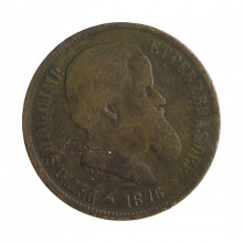 Moeda B-793 40 Réis 1876 BC/MBC Data Escassa Bronze Ø30mm 12gr.*