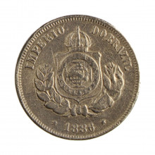 Moeda V-025 50 Réis 1886 BC Tentativa de Furo Cupro Níquel Ø22mm 7gr.*