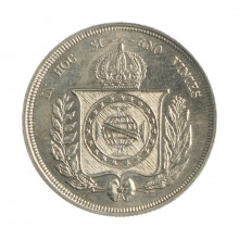 Moeda P-593 500 Réis 1860 MBC+  Prata 917 Ø25,5mm 6,37gr.