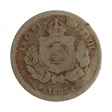 Moeda V-013 100 Réis 1883 BC  Cupro Níquel Ø27mm 10gr.