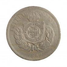 Moeda V-035 200 Réis 1889 UTG Cupro Níquel Ø32mm 15gr.