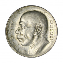 Moeda P-723 5000 Réis 1938 MBC/SOB Santos Dumont Prata 0.600 Ø27,5mm 10gr.