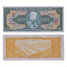 Cédula C-064 2 Cruzeiros 1958 SOB/FE