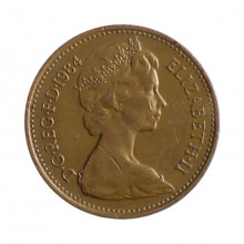 Moeda KM#927 1 Penny 1984 MBC+ Reino Unido Europa Bronze Ø20,3mm 3,56gr.