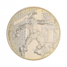 Blister Moeda KM# 3430 10 Euros 2024 FC França Europa D'Artagnan - 180 anos de 