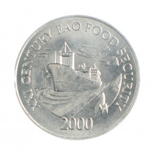 Moeda KM#132 1 Centésimo 2000 FC Panamá América FAO - Segurança Alimentar Alumínio Ø22,8mm 1,64gr.