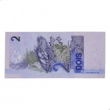 Cédula C-255 2 Reais 2001 MBC - Pedro S. Malan / Armínio Fraga Neto (2ª chancela)