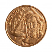 Moeda V-466 5 Centavos 2000 BC/MBC Aço R Cobre Ø22mm 4,1gr.