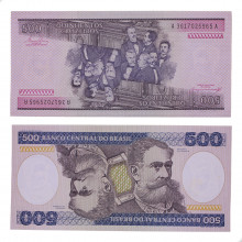 Cédula C-161 500 Cruzeiros 1985 C/ Manchas SOB