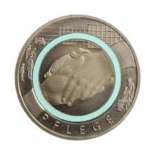 Moeda KM#414 10 Euros 2022 D FC Alemanha Europa Cuidado com os Idosos Trimetálica Ø28,75mm 9,8gr.