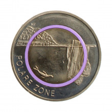 Moeda KM#401 5 Euros 2021 G FC Alemanha Europa Zona Polar Trimetálica Ø27,25mm 9gr.