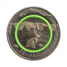 Moeda KM#380 5 Euros 2019 G FC Alemanha Europa Clima Temperado Trimetálica Ø27,25mm 9gr.