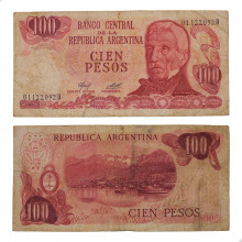 Cédula P#302a.2 100 Pesos 1977  Argentina América BC
