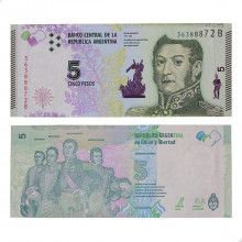 Cédula P#359 5 Pesos 2015  Argentina América MBC