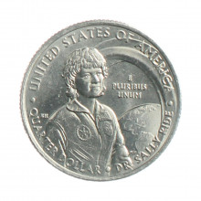 Moeda KM#769 Quarter Dollar American Woman Dra. Sally Ride 2022 D SOB/FC USA América Cupro Níquel Ø24,26mm 5,67gr.
