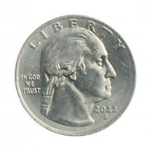 Moeda KM#771 Quarter Dollar American Woman Nina Otero-Warren 2022 D FC USA América Cupro Níquel Ø24,26mm 5,67gr.
