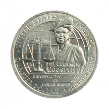 Moeda KM#782 Quarter Dollar American Woman Eleanor Roosevelt 2023 P FC USA América Cupro Níquel Ø24,26mm 5,67gr.