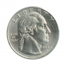 Moeda KM#792 Quarter Dollar American Woman Zitkala-Ša 2024 P FC USA América Cupro Níquel Ø24,26mm 5,67gr.