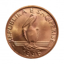 Km#75 1 Lek 1996 FC Albânia Europa