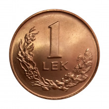 Km#75 1 Lek 1996 FC Albânia Europa
