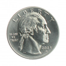 Moeda KM#778 Quarter Dollar American Woman Bessie Coleman 2023 S FC USA América Cupro Níquel Ø24,26mm 5,67gr.