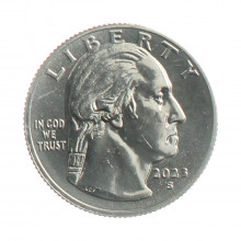 Moeda KM#782 Quarter Dollar American Woman Eleanor Roosevelt 2023 S FC USA América Cupro Níquel Ø24,26mm 5,67gr.