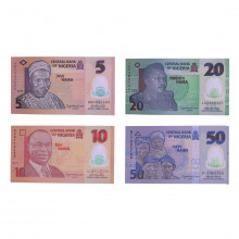 Set 4 Cédulas 2024-2025 Polímero FE Nigéria África