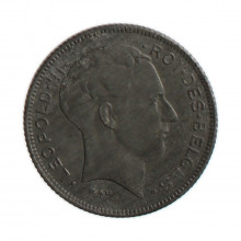 Moeda KM#129 5 Francs 1945 MBC+ Bélgica Europa  Zinco Ø25mm 6gr.