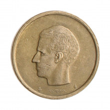 Moeda KM#159 20 Francs 1982 MBC Bélgica Europa  Latão níquel Ø25,65mm 8,5gr.