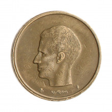 Moeda KM#160 20 Francs 1981 MBC Bélgica Europa  Latão níquel Ø25,65mm 8,56gr.