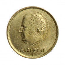 Moeda KM#189 5 Francs 1996 MBC/SOB Bélgica Europa  Bronze-Alumínio Ø24mm 5,5gr.
