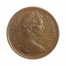 Moeda KM#914 ½ Penny 1973 MBC+ Reino Unido Europa Bronze Ø17,14mm 1,78gr.