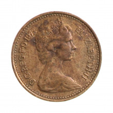 Moeda KM#914 ½ Penny 1973 MBC Reino Unido Europa Bronze Ø17,14mm 1,78gr.