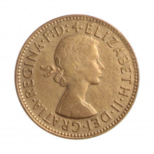 Moeda KM#896 ½ Penny 1954 MBC+ Reino Unido Europa Bronze Ø25,4mm 5,67gr.
