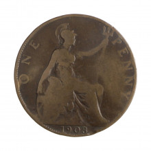 Moeda KM#794,2 1 Penny 1903 BC Reino Unido Europa Bronze Ø30,8mm 9,45gr.