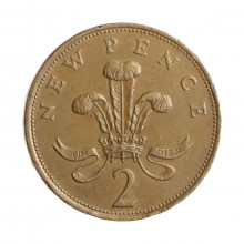 Moeda KM#916 2 Pence 1978 MBC Reino Unido Europa Bronze Ø25,9mm 7,12gr.