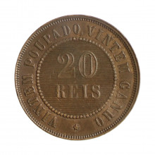 Moeda B-806 20 Réis 1900 MBC/SOB Bronze Ø25mm 7gr.*