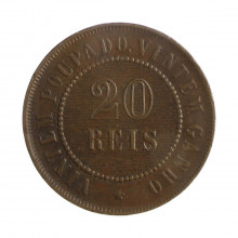 Moeda B-806 20 Réis 1900 MBC+ Bronze Ø25mm 7gr.*