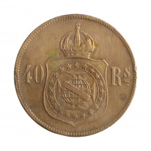 Moeda B-796 40 Réis 1879 MBC  Bronze Ø30mm 12gr.