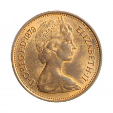 Moeda KM#916 2 Pence 1979 SOB Reino Unido Europa Bronze Ø25,9mm 7,12gr.