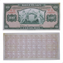 Cédula P#S541r.2 100.000 Réis 1929 C/Mancha Banco do Café Brasil América SOB