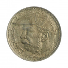 Moeda P-720 2000 Réis 1935 MBC Duque de Caxias Prata 500 Ø26mm 8gr.
