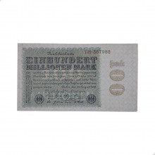 Cédula P#107d 100.000.000 Mark 1923  Alemanha Europa SOB/FE