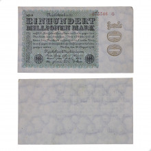 Cédula P#107f 100.000.000 Mark 1923  Alemanha Europa SOB/FE
