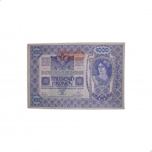 Cédula P#61 1000 Kronen 1920 C/Marca de Caneta Austria Europa SOB