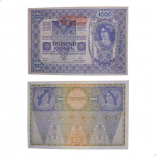 Cédula P#61 1000 Kronen 1920 C/Marca de Caneta Austria Europa SOB